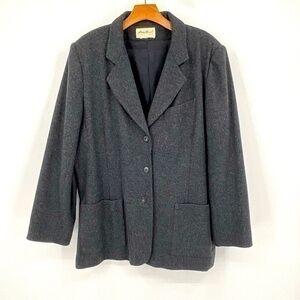 Eddie Bauer Womens‎ Wool Coat Charcoal Gray J16